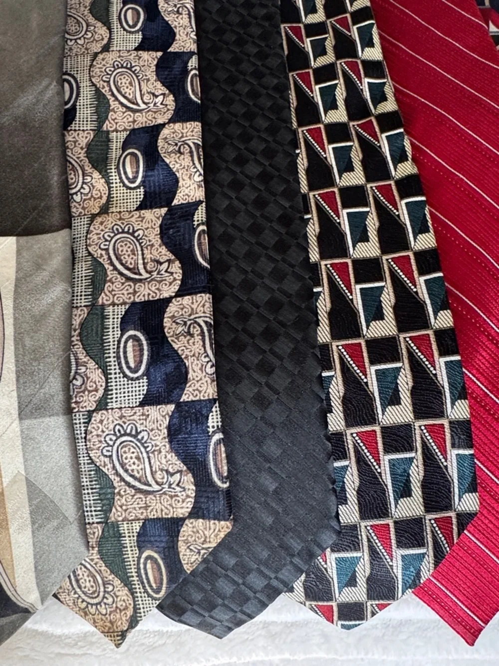 Men's Tie Bundle in Red, Black, Brown, Tan, Gray